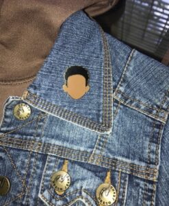 Moxie Boy Lapel Pin with Side Parts